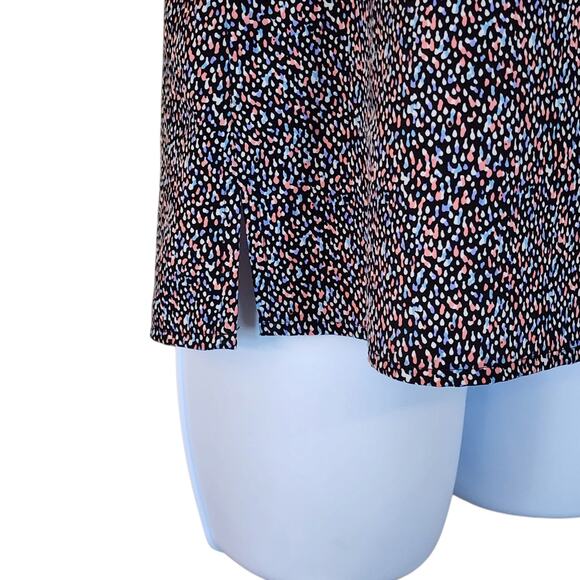 Notations Womens Pullover Career Top Size S Blue Pink Sleeveless Keyhole Blouse - Picture 4 of 11